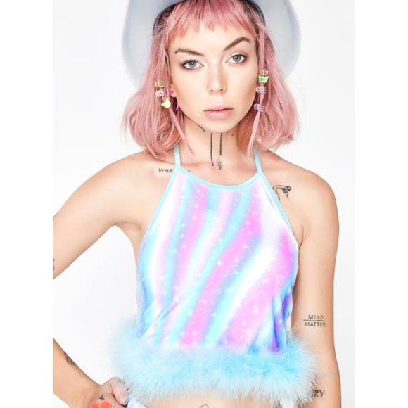 Dolls Kill Tops - Sparkl Fairy Couture Crop Top Sz M NWT